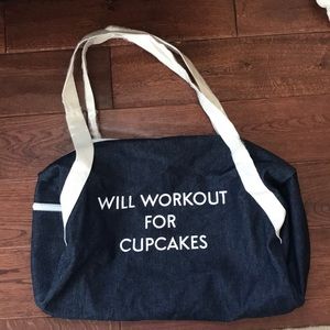 PRIVATE PARTY Bags - Will Workout For Cupcakes Gym Duffel Bag PRIVATE PARTY Bags - Will Workout For Cupcakes Gym Duffel Bag