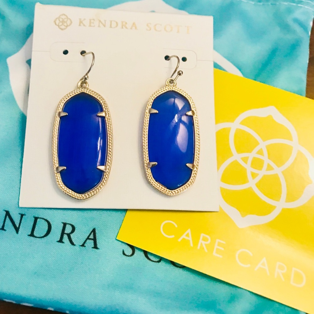 Kendra Scott Elle Earrings in Cobalt Blue