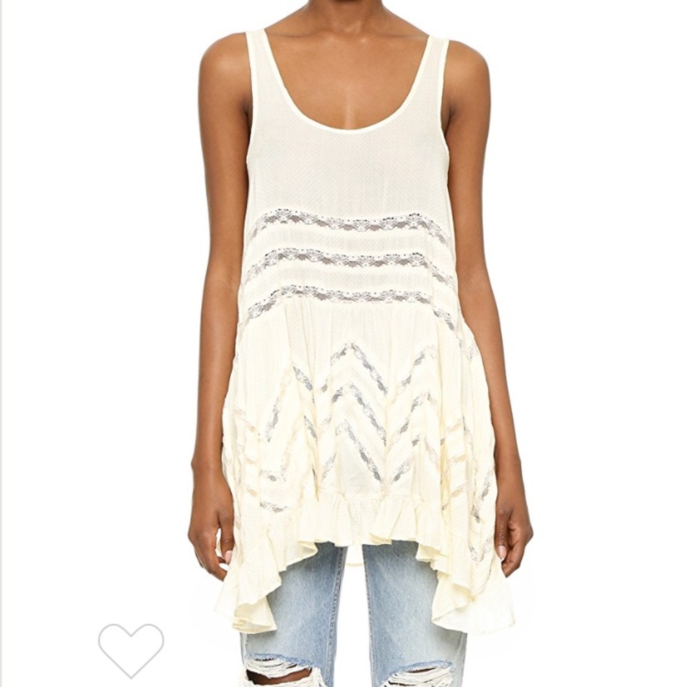 Free People Voile and lace trapeze tank!