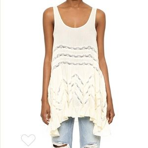 Free People Voile and lace trapeze tank!