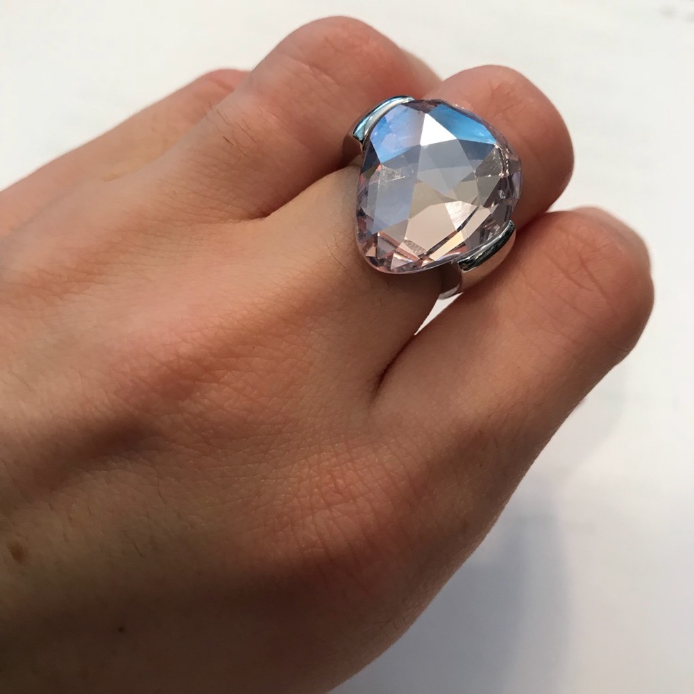 Swarovski pink crystal ring