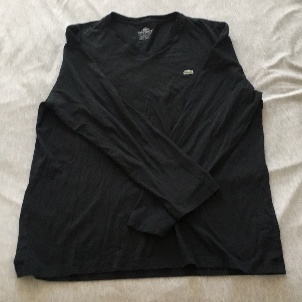Cotton Long Sleeve Lacoste V-Neck