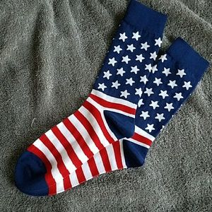 American flag crew socks