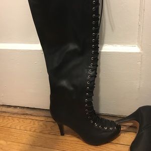 Torrid over the knee lace up boots
