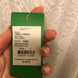 Lilly Pulitzer Dresses - Lilly Pulitzer white lace Sevilla Dress NWT Lrg Lilly Pulitzer Dresses - Lilly Pulitzer white lace Sevilla Dress NWT Lrg