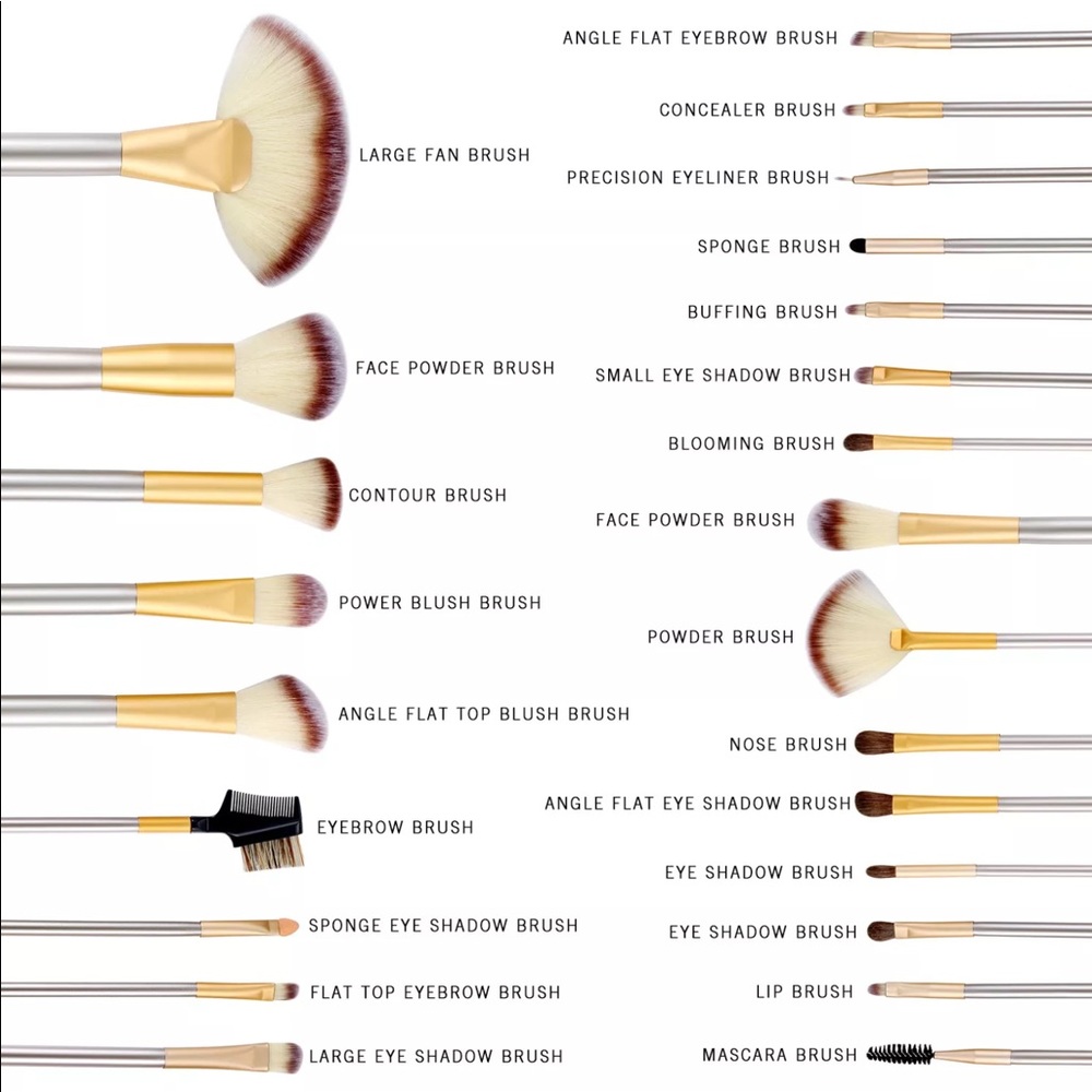 New 24pcs Makeup Brush With Pouch - Picture 4 of 4
