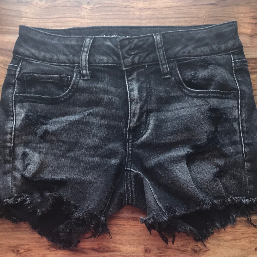 american eagle super stretch denim shorts