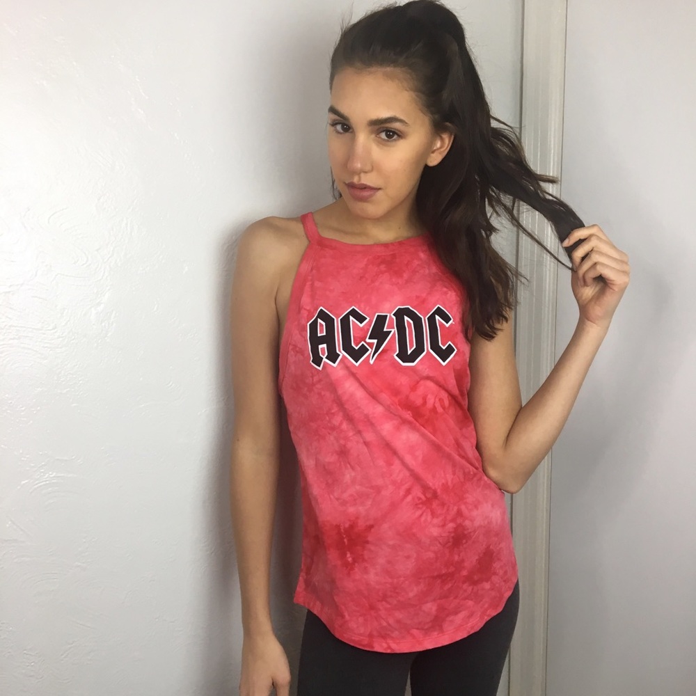 AC/DC tie-dye top
