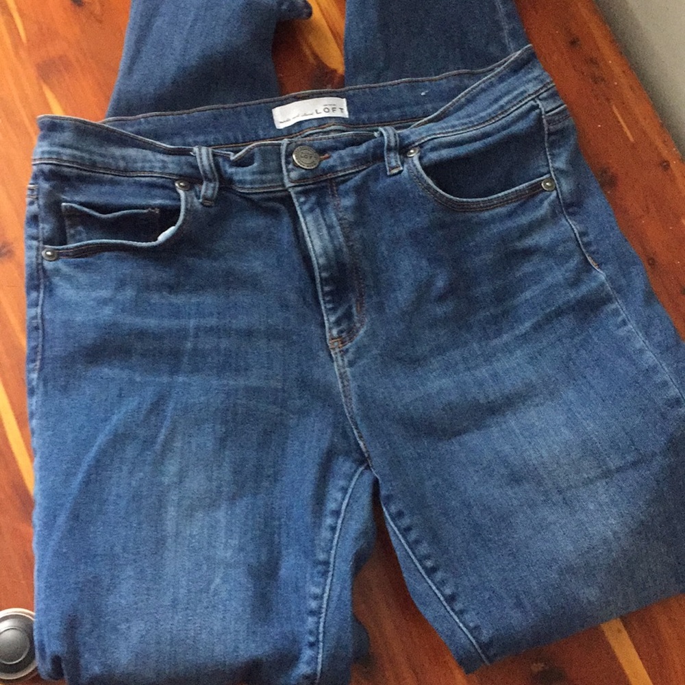 Loft skinny high-waisted jeans with stretch