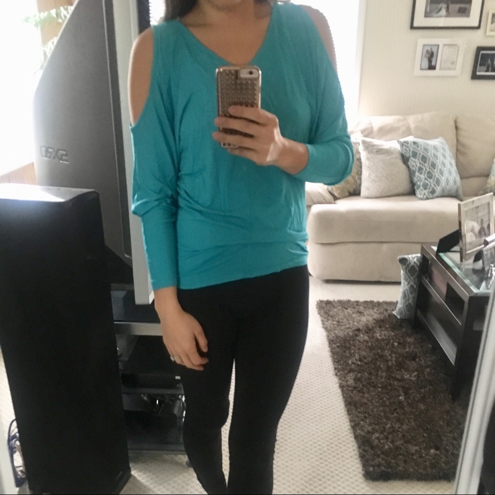 Bebe Cutout Shoulder Top