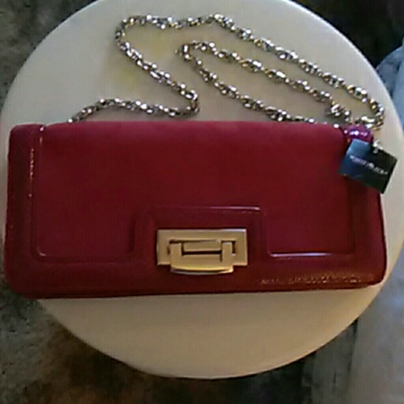SOLD   White House Black Market Red Clutch - Picture 1 of 7