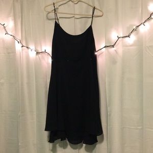 Black zip up knee high dress