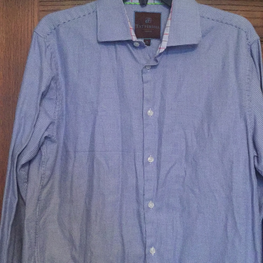 Mens tattersall London dress shirt 16 no smoke