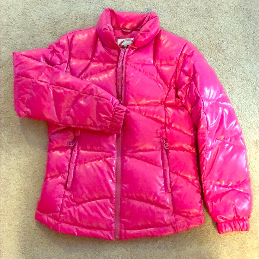 Michael Kors pink puffer coat 🎀