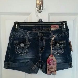 Dark-washed denim shorts Size 0 Reg.