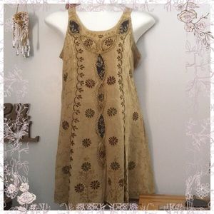 DRESS, BOHO STYLE SLEEVELESS