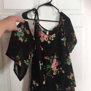 Floral Off the shoulder tunic