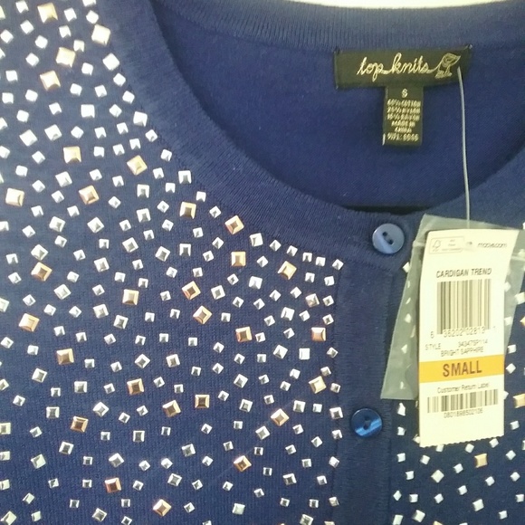 Macy's top knit long sleeve studded cardigan - Picture 5 of 6