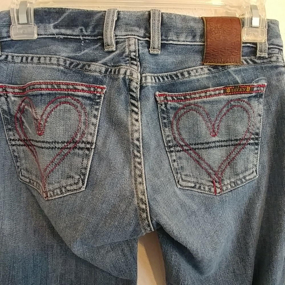 LADIES LUCKY BRAND JEANS SWEET LOVE JEAN SIZE 0/25 - Picture 3 of 4