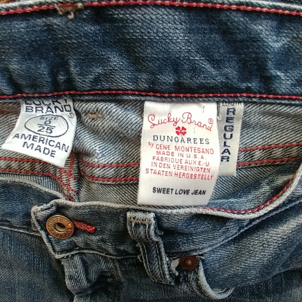 LADIES LUCKY BRAND JEANS SWEET LOVE JEAN SIZE 0/25 - Picture 4 of 4