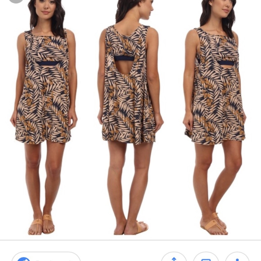 Free People tropical 2-fer in navy combo print!