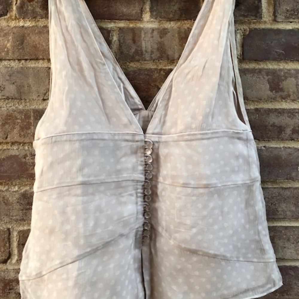 Marc Jacobs silk top size 8 - lilac polka dot