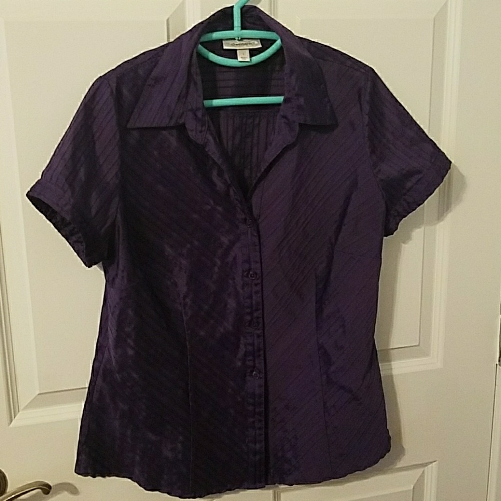 Dress Barn Purple Blouse Size Large L