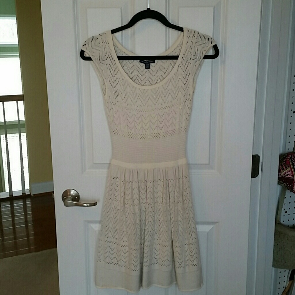 American Eagle Outfitters Cream Cotton Dress