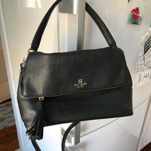 Kate Spade Black Foldover Crossbody/Shoulder Bag
