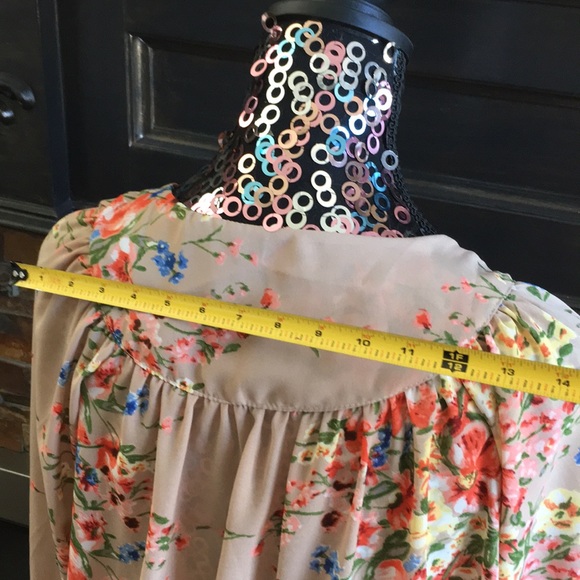 🌸 Gorgeous Floral Chiffon Shaw S/M New - Picture 6 of 7