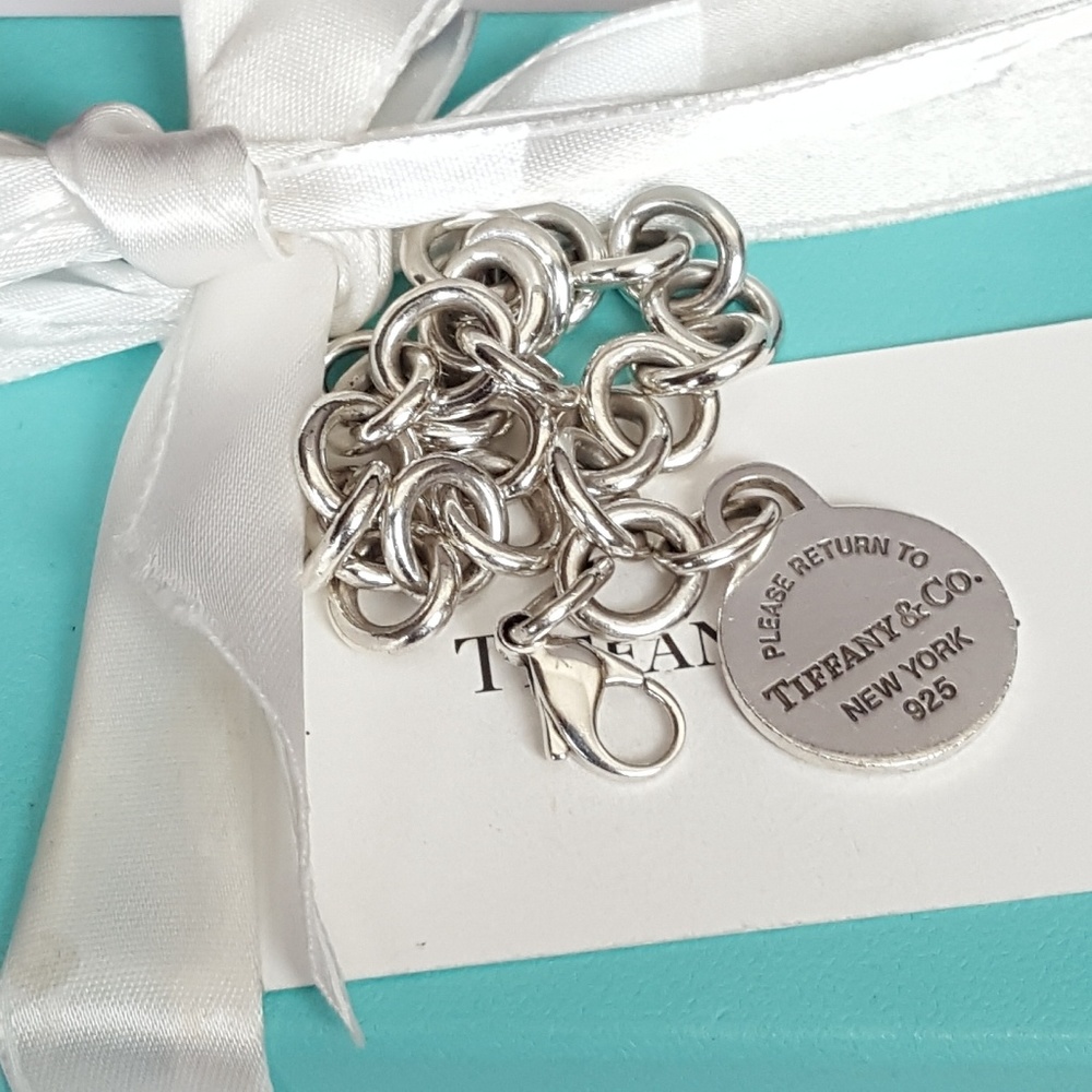 TIFFANY CO Return to Tiffany Round Tag Bracelet