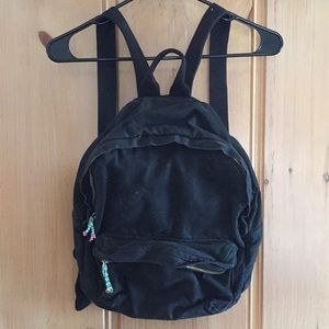 Plain Black Backpack