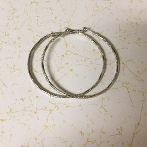 Lia Sophia silver hoops