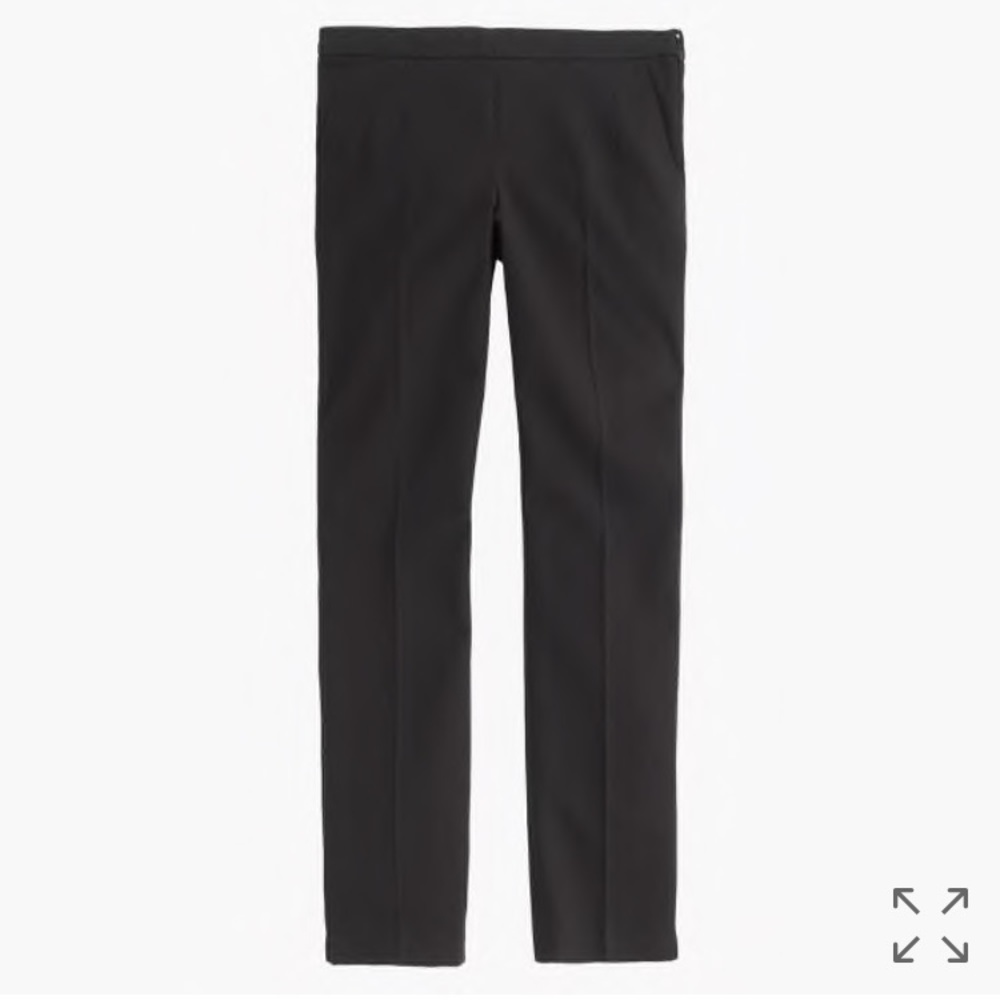 J.Crew Martie slim crop black pant!