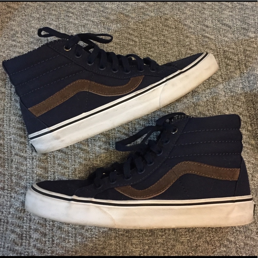 Holiday Sale! Navy & Corduroy High Top Vans