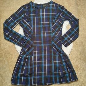Romeo & Juliet Couture Plaid Long Sleeve Dress