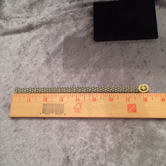 Gorgeous 14K silver bracelet Peridot Clasp - Picture 5 of 5