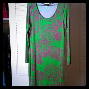 bright long sleeve dress