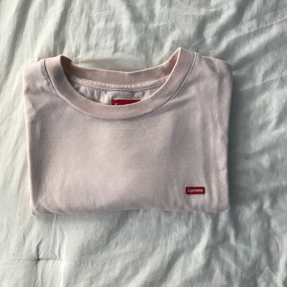 Pink Supreme Small Box Logo Short Sleeve