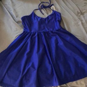 Blue skater dress