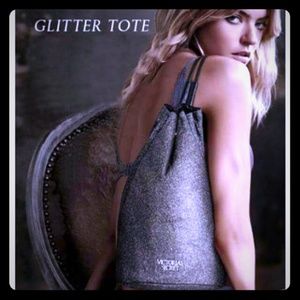 BNIP Sealed VS Glitter Drawstring Logo Tote