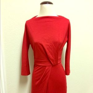 Salvatore Ferragamo red knit dress sz 38