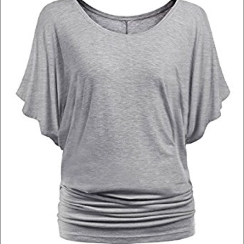 Gray crew neck tunic