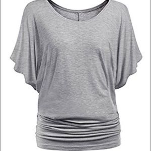 Gray crew neck tunic
