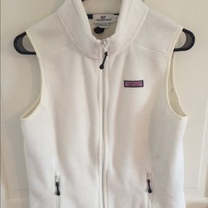 VV White Polar Fleece Vest
