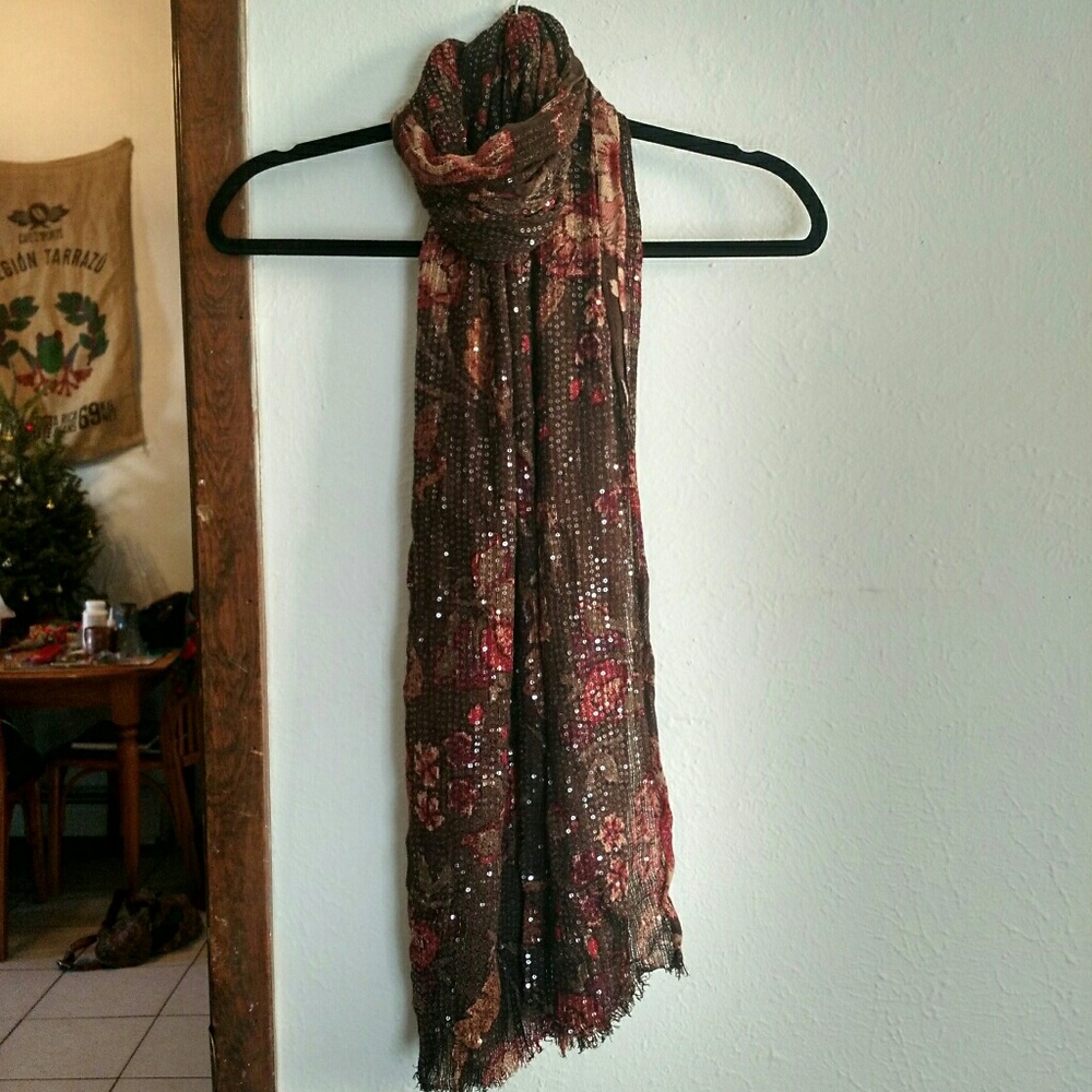 Ralph Lauren floral sequence scarf