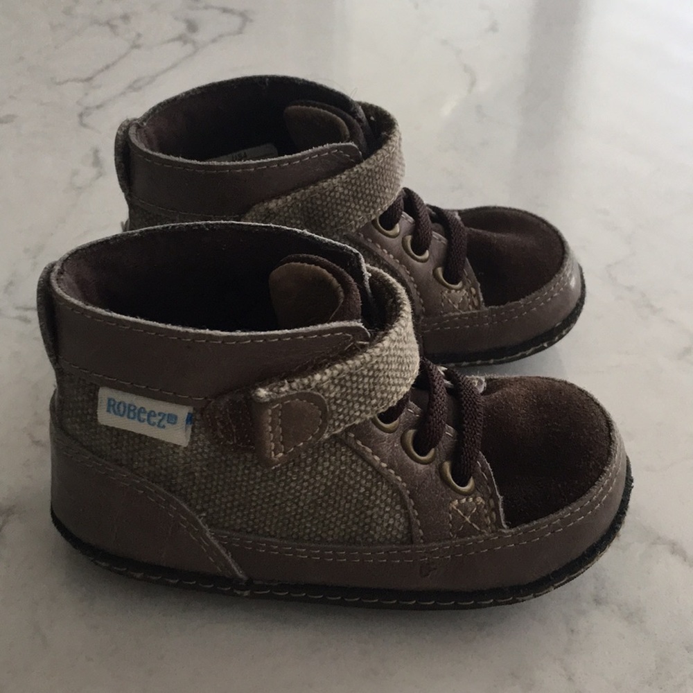 Baby boy Robeez suede and fabric boot