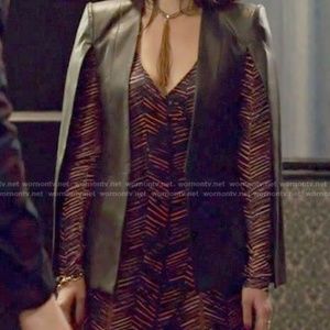 Upas Faux Leather Cape by BCBGMAXAZRIA