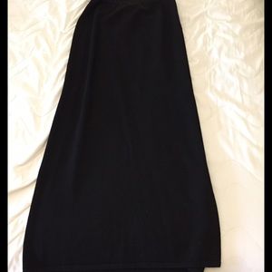 St. John Evening knit black full length skirt