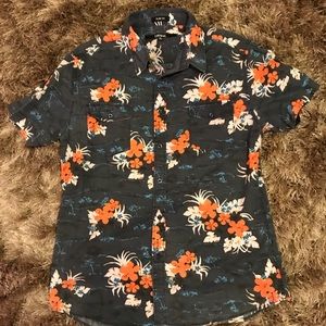 CARBON Boys Hawaiian Shirt Size XL Slim fit